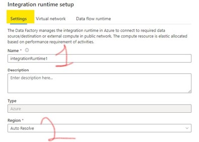 Create Azure Hosted Long Living IR